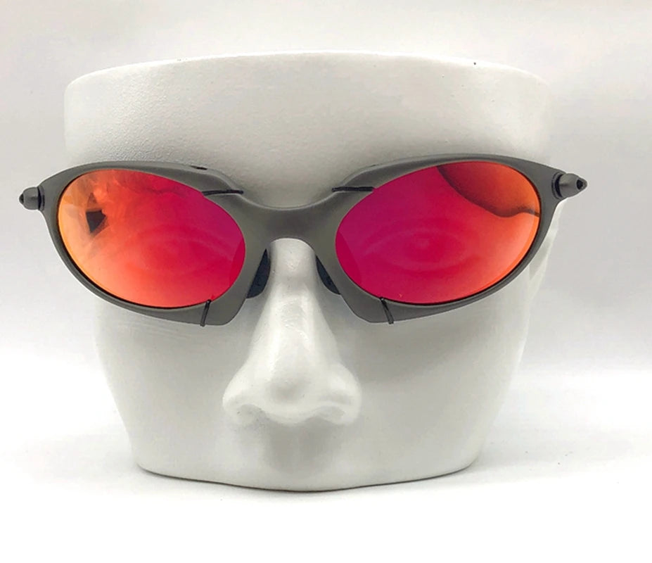 Wood Grain Rimless Cut-Edge Sunglasses