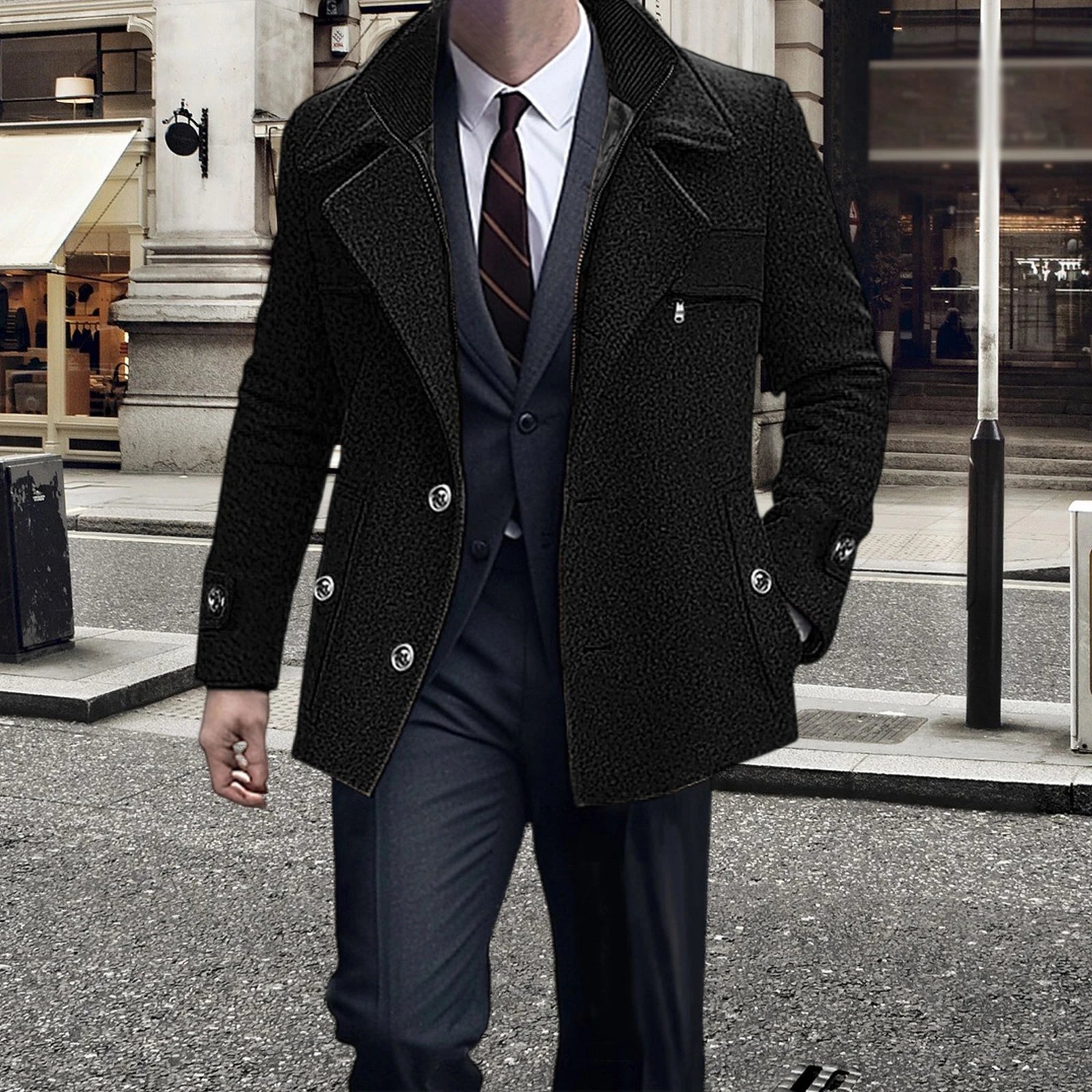 Relaxed Premium Wool Blend Overcoat