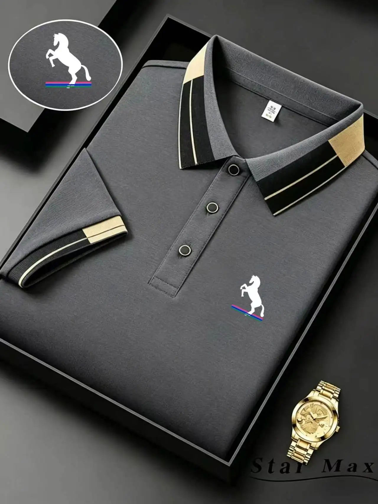 Relaxed Fit Henley Long Sleeve Shirt