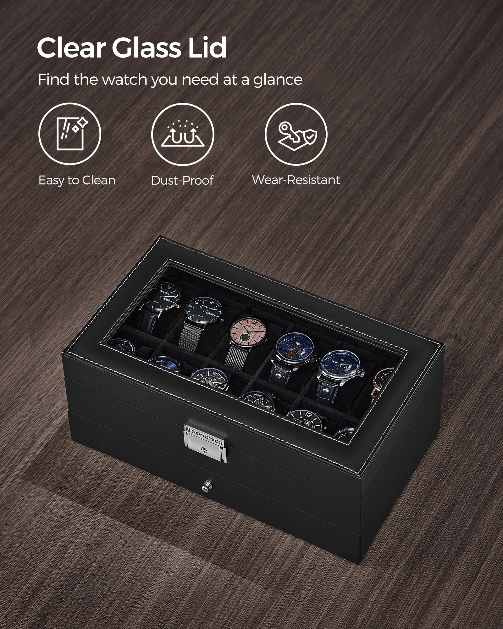 Travel Watch Roll Leather Case — 3 Slots