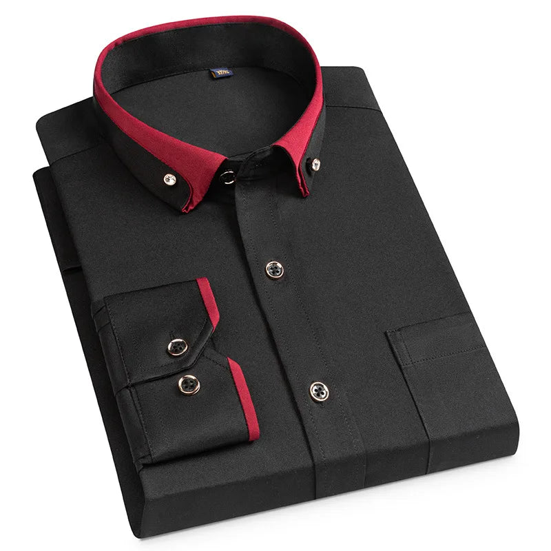 Mandarin Collar Luxury Silk Shirt