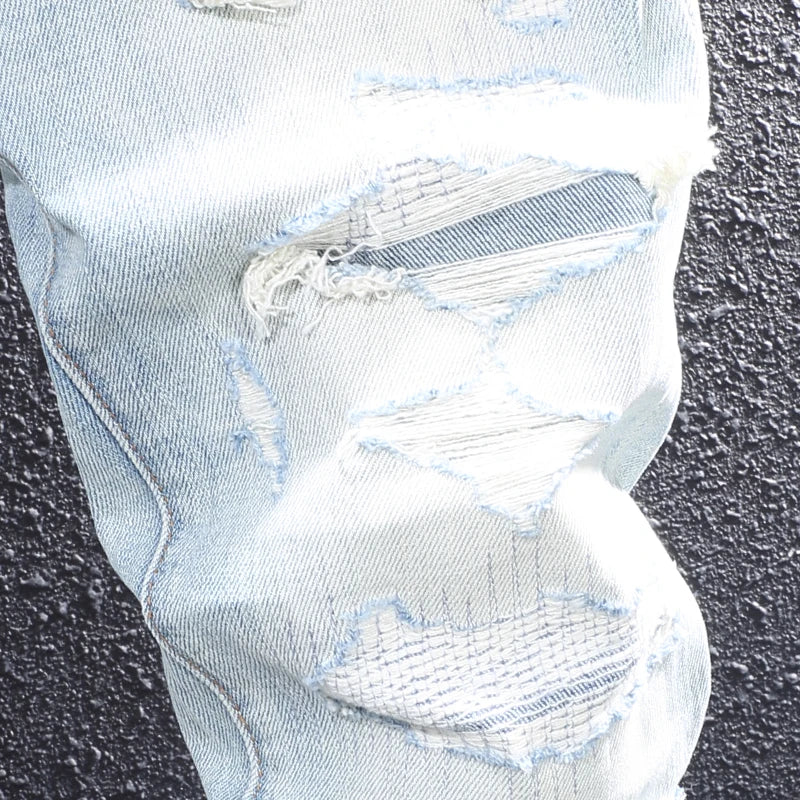 Straight Leg Raw Indigo Denim Jeans