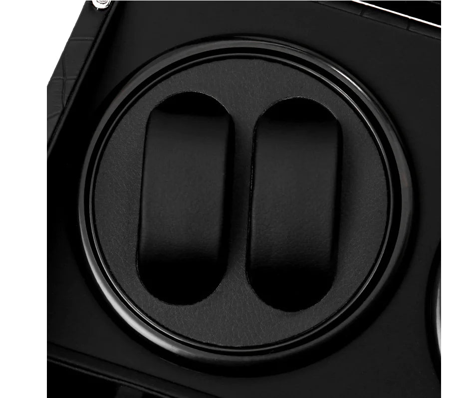 Automatic Watch Winder Box with Black Crocodile Pattern