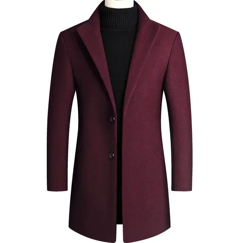 Men Cashmere Woolen Trench Coats