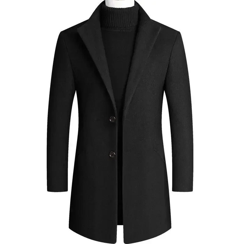 Men Cashmere Woolen Trench Coats