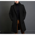 Men Solid Color Winter Coat