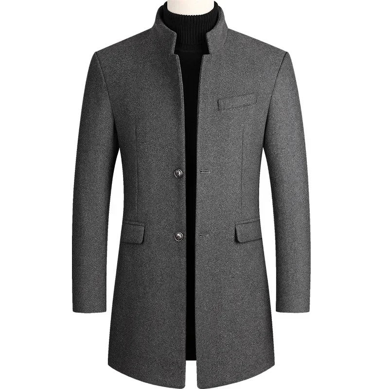 Men Cashmere Woolen Trench Coats
