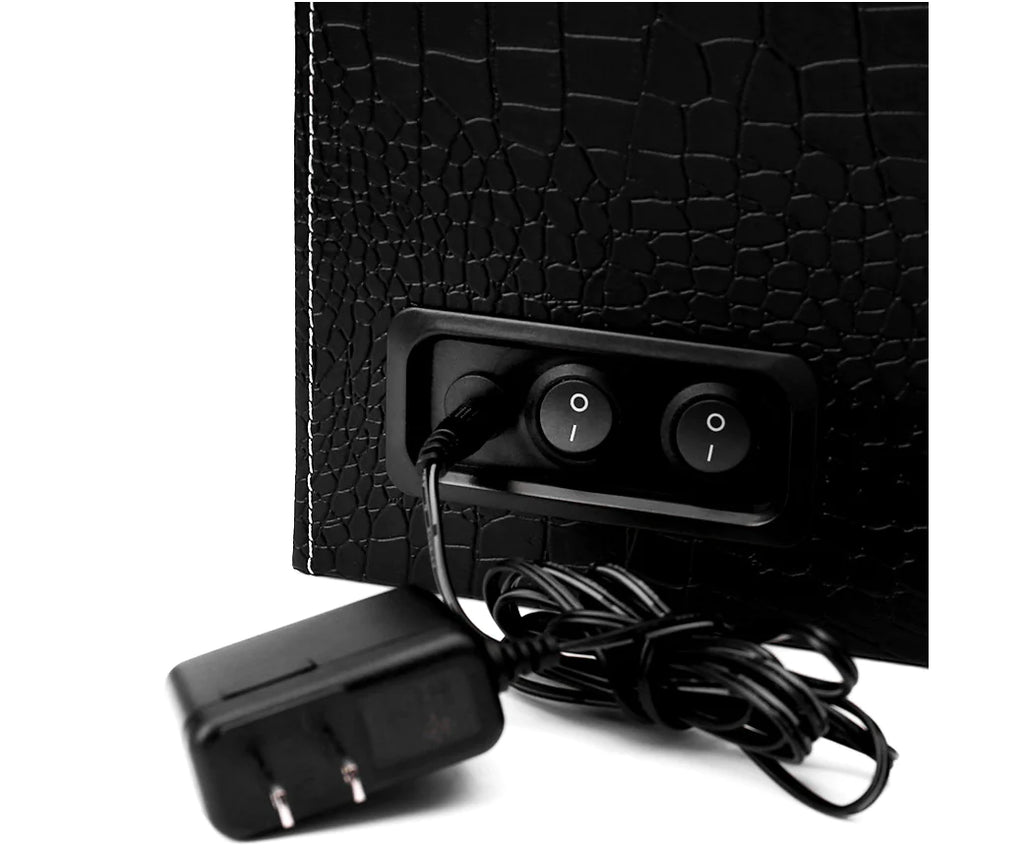 Automatic Watch Winder Box with Black Crocodile Pattern