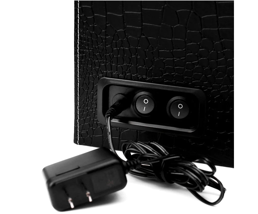Automatic Watch Winder Box with Black Crocodile Pattern